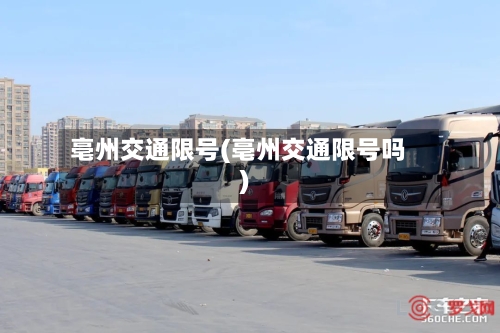 亳州交通限号(亳州交通限号吗)-第2张图片