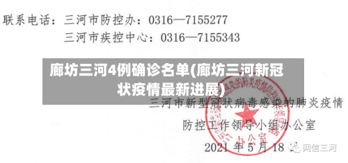 廊坊三河4例确诊名单(廊坊三河新冠状疫情最新进展)
