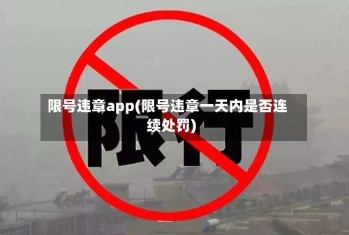 限号违章app(限号违章一天内是否连续处罚)-第2张图片