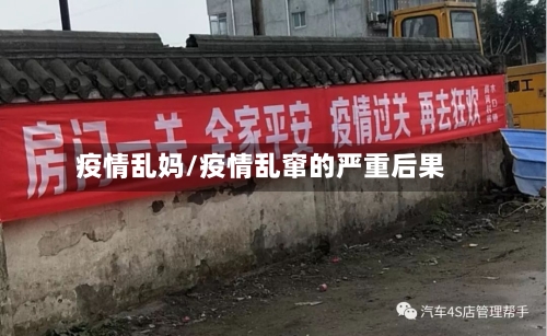 疫情乱妈/疫情乱窜的严重后果