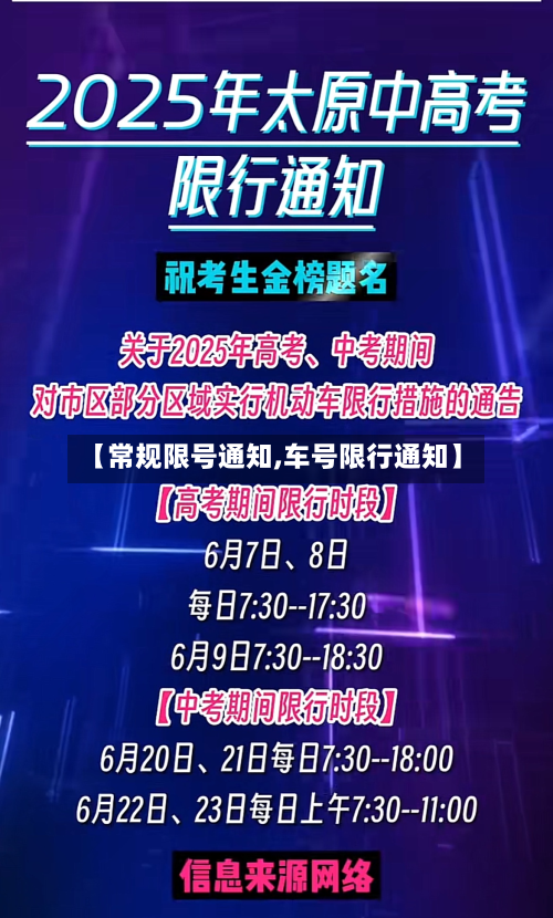 【常规限号通知,车号限行通知】