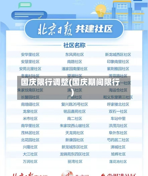 国庆限行调整(国庆期间限行)-第2张图片