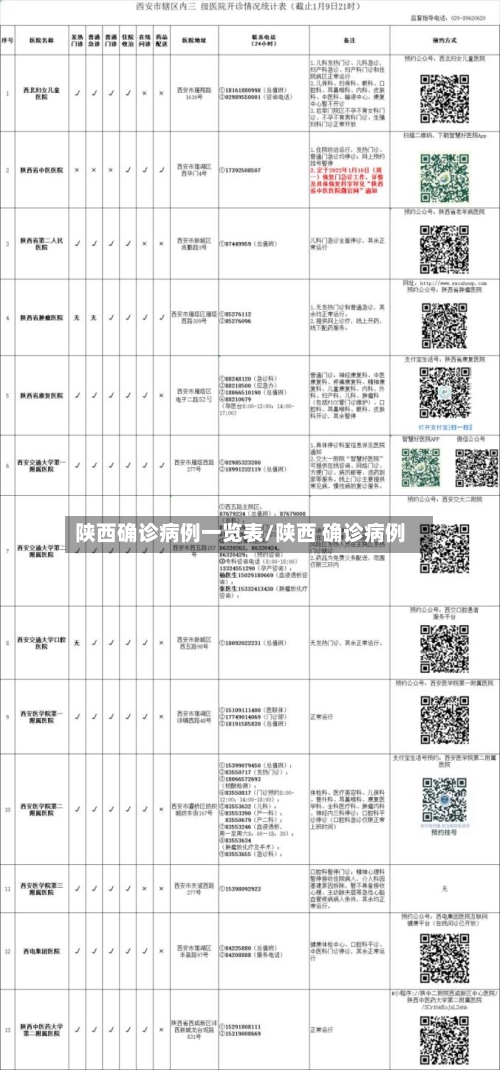 陕西确诊病例一览表/陕西 确诊病例