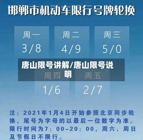 唐山限号讲解/唐山限号说明-第2张图片