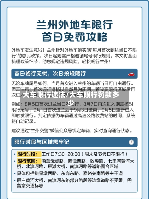 大车限行违法/大车限行罚款多少