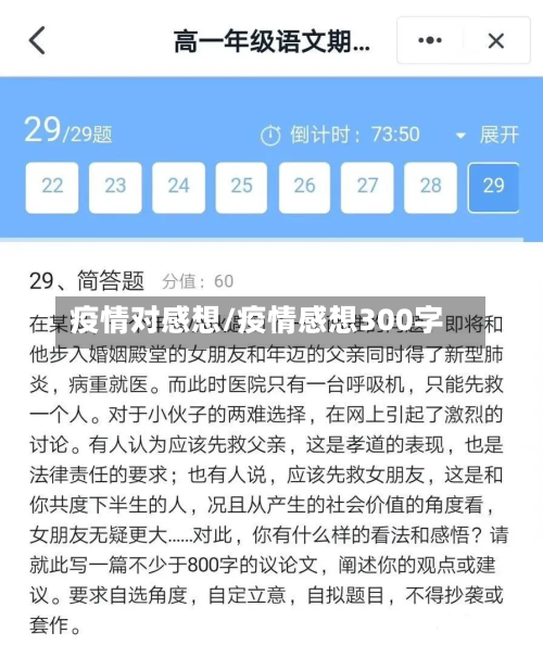 疫情对感想/疫情感想300字