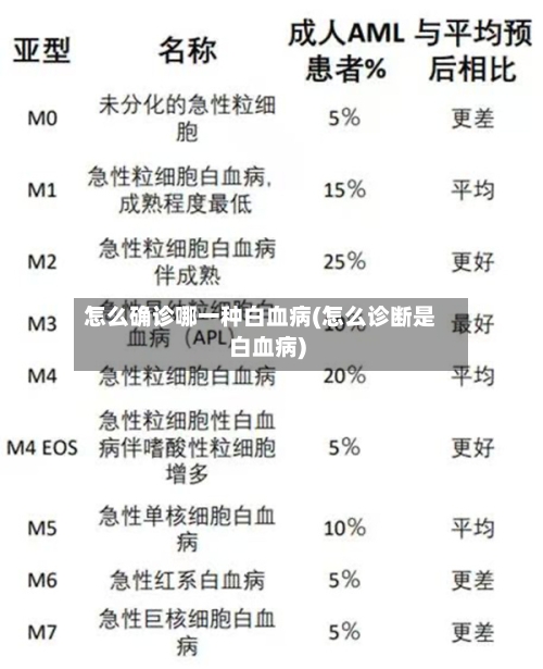 怎么确诊哪一种白血病(怎么诊断是白血病)-第3张图片